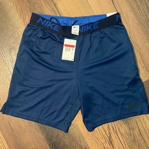 Nike dri fit shorts navy and black.